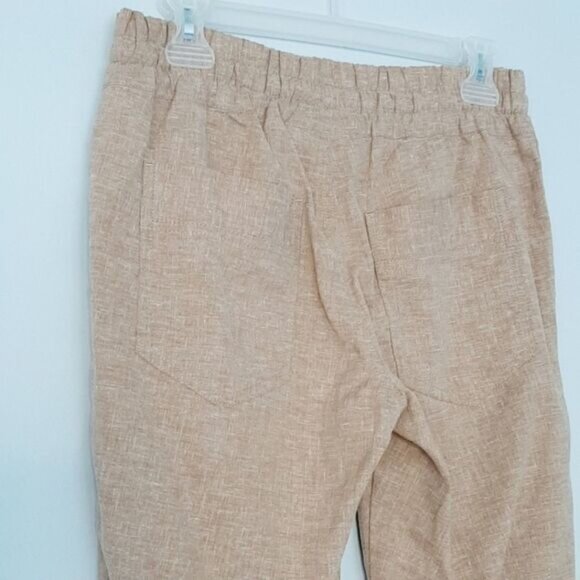 MEC | Hemp Blend Cropped Pull-On Casual Pants Tan Sz 4 - Picture 10 of 12